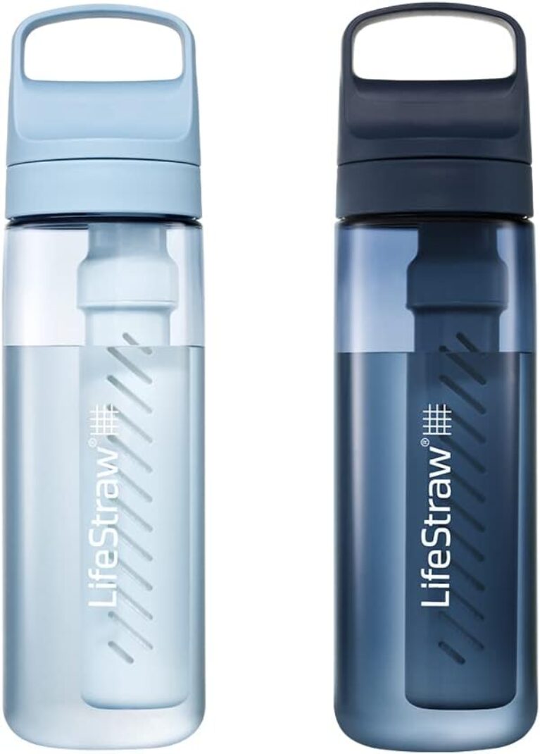 LifeStraw Go Series Water Bottle, Icelandic Blue/Aegean Sea, 22 oz, 2PK
