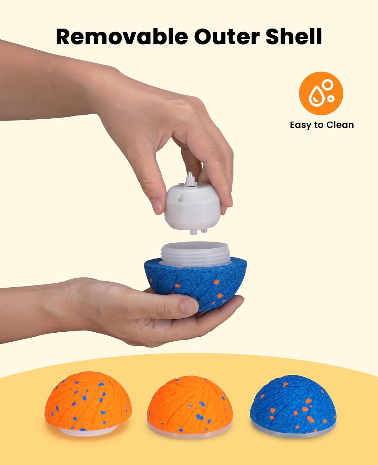 Xeuch Smart Interactive Dog Balls, Automatic Moving Bouncing Ball, E-TPU Material, Motion Activated Rotating Toy for Dogs Puppies, Enrichment & Stimulation Toys for Indoor & Outdoor (Deep Blue) - Image 7