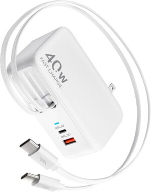 4-in-1 Retractable USB C Wall Charg...