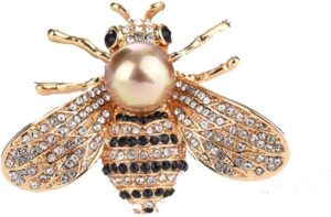 Honey Bee Brooches Crystal Insect T...