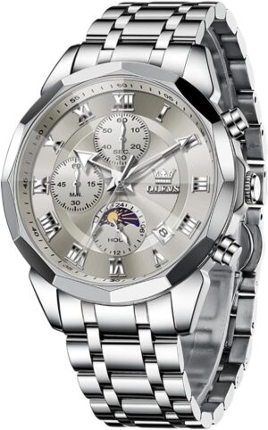 OLEVS Watch Men Quartz Stainless St...