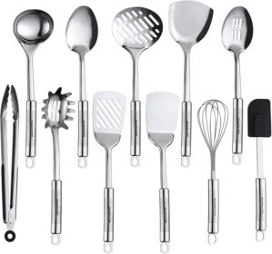 Cooking Utensils Set, 11PCS Stainle...