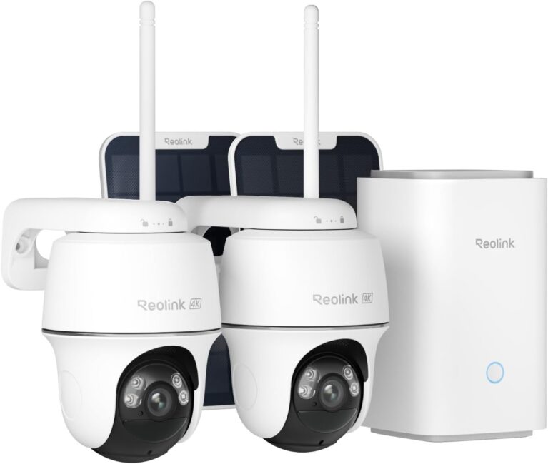 REOLINK Argus PT Ultra 4K Solar Security Camera Outdoor System 2 Pack