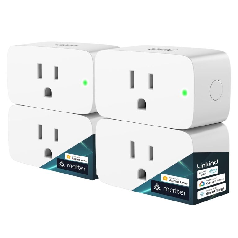 Linkind Matter Smart Plug, Work with Apple Home, Alexa, Siri, Google Home