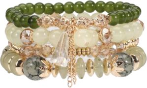 LOTSOF Bohemian Green Jade Stackabl...