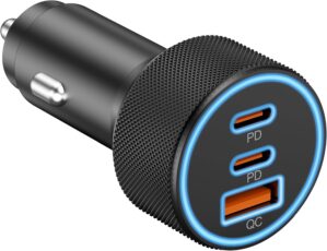 Car Charger USB C, 3 Port 67W Dual ...