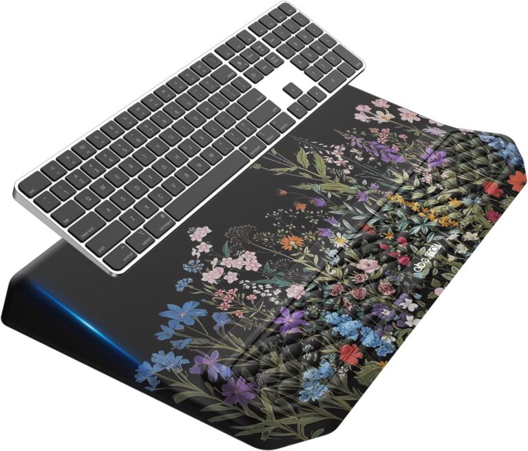 2-in-1 Ergonomic Keyboard Stand with Wrist Rest, Flower