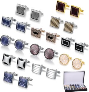 Cufflinks Set 12 Pairs Cuff Links M...