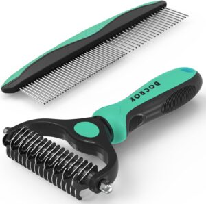 Docrok Pet Grooming Brush and Metal...