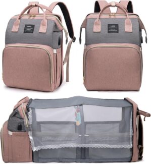 houscly Diaper Bag Backpack with Ch...