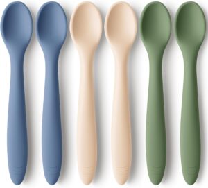 KeaBabies Silicone Baby Spoons Self...