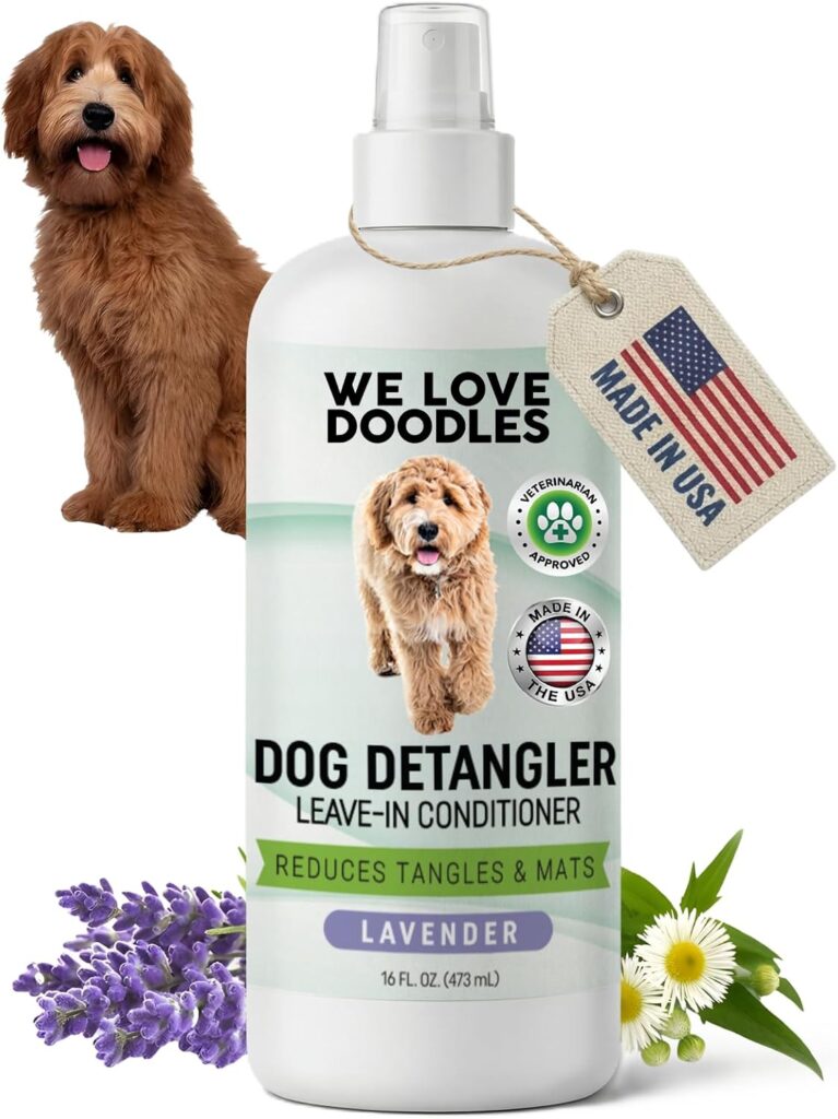 Dog Detangler Spray, Leave-in Conditioner Spray for Dogs, Lavender, 16 OZ