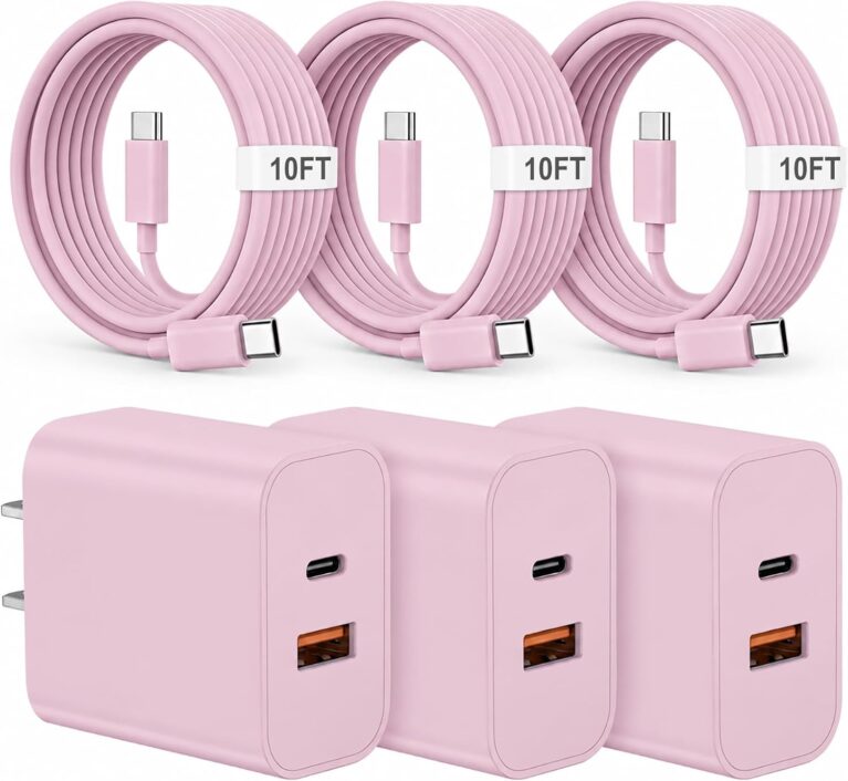 iPhone 17 16 15 Charger Fast Charging Type C Charger USB C Chargers Pink