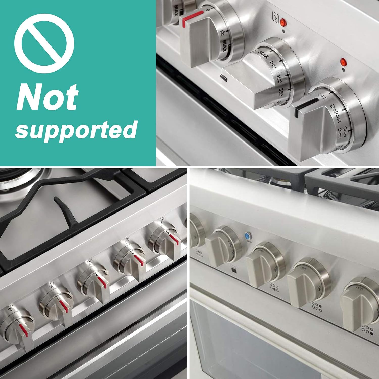 Stove Knob Safety Covers (5 + 1 Pack), Oven Lock Child Safety, Clear View - Image 6