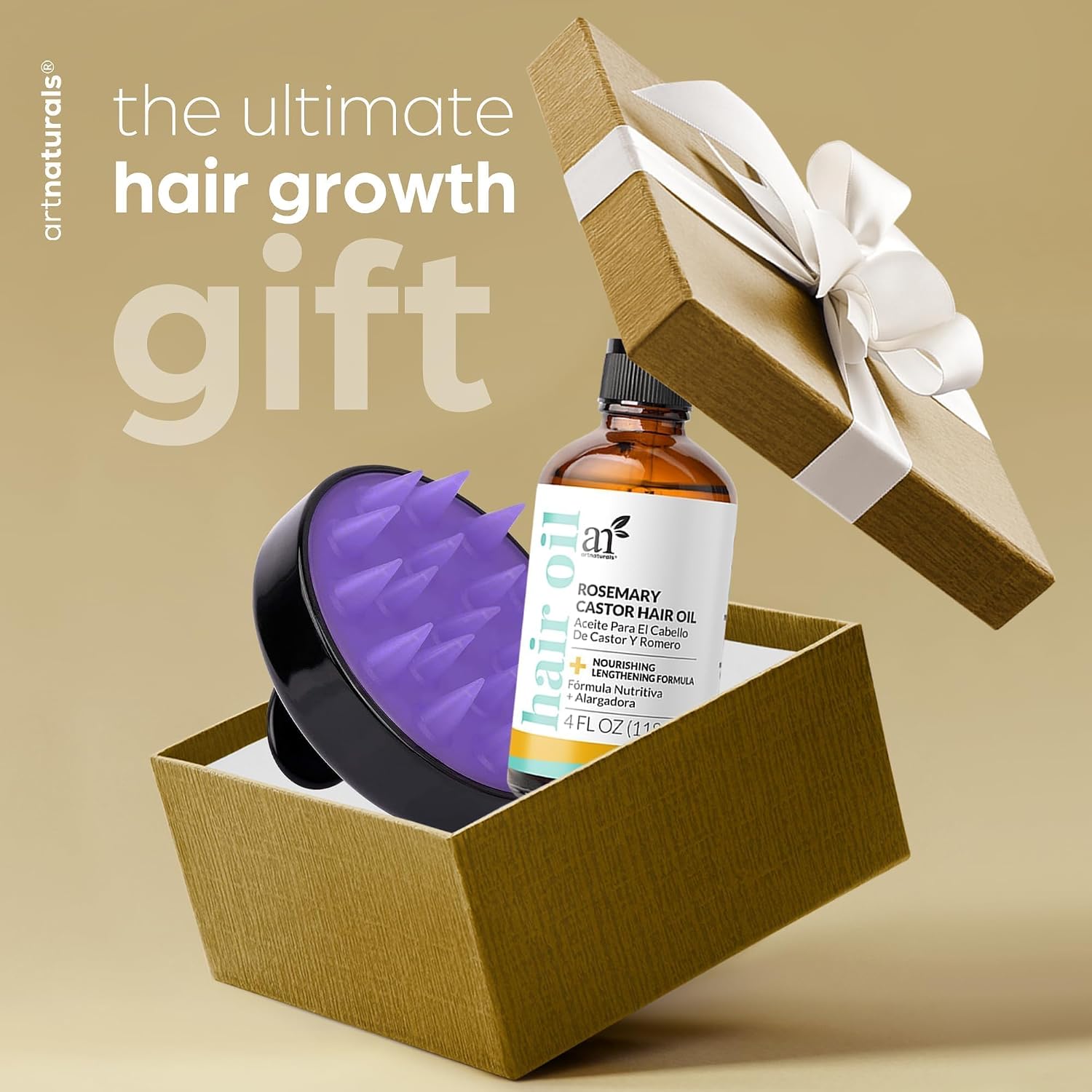 ArtNaturals Rosemary Oil for Hair Growth & Castor Oil Set, 4 oz, Women Men - Image 8