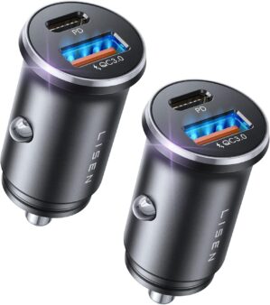 LISEN Car Charger USB C, 69W Cigare...
