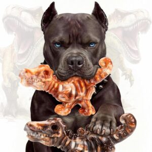 DinoBone 2-Pack Tough Dog Chew Toys...