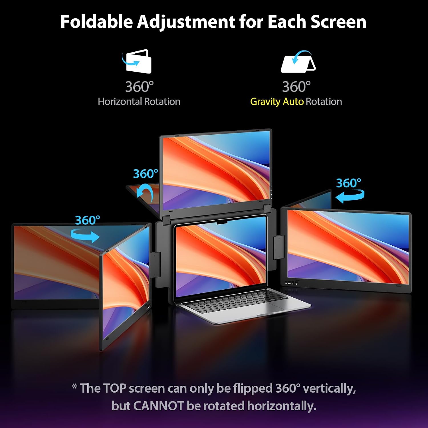 KYY Laptop Screen Extender Driver Need, 15.6'' Quad Portable Monitor Laptop - Image 6
