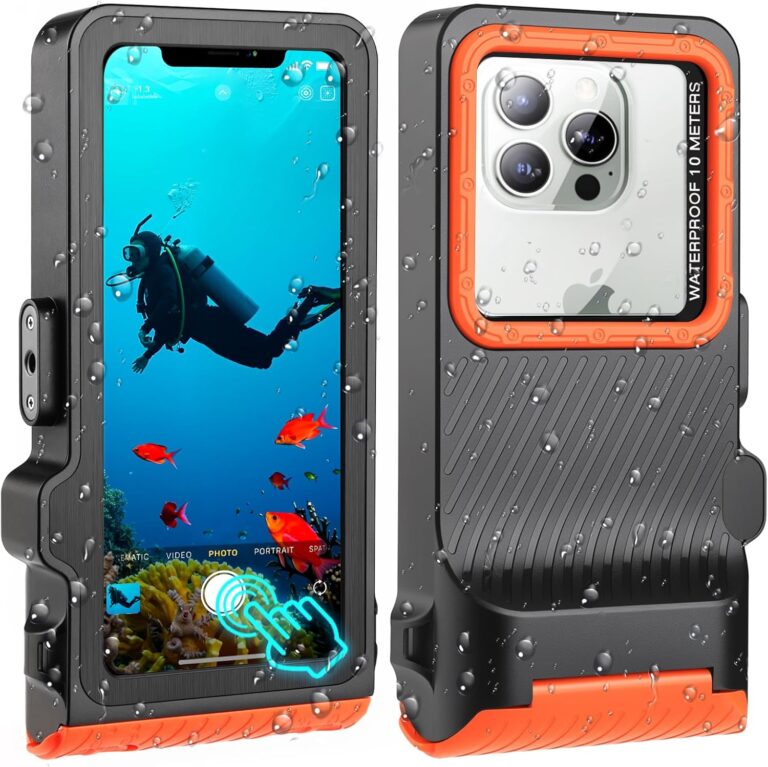 33ft Snorkeling Phone Case, Gen 4 IP68 Waterproof Housing for iPhone 16/15/14/13/12/11 Pro Max Samsung Galaxy S24/S23/S22, Touchscreen Full Protection