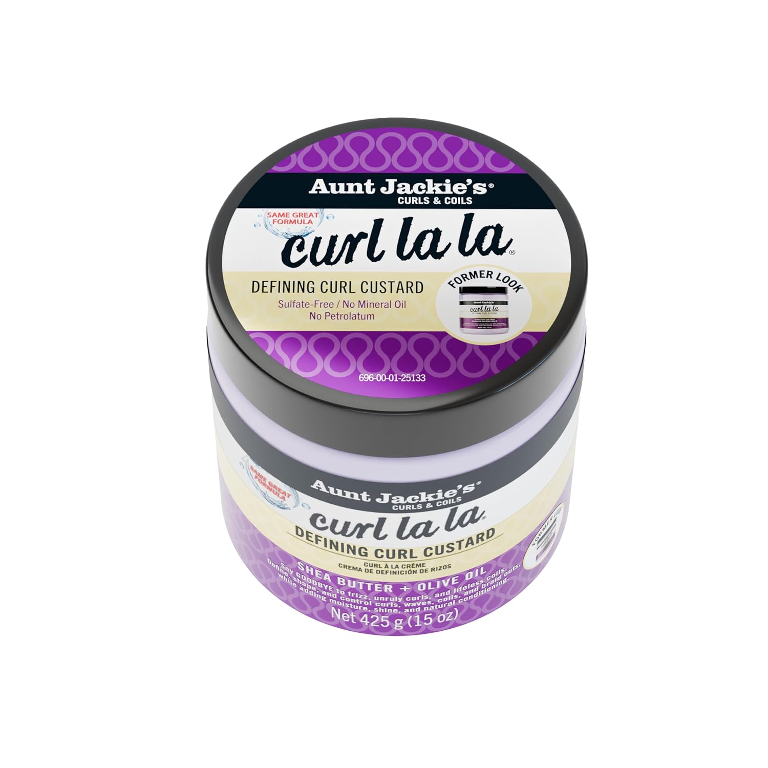 Aunt Jackie's Curl La La, Lightweight Curl Defining Custard, Enriched with Shea Butter & Olive Oil, Basic, 15 Ounce - Image 2