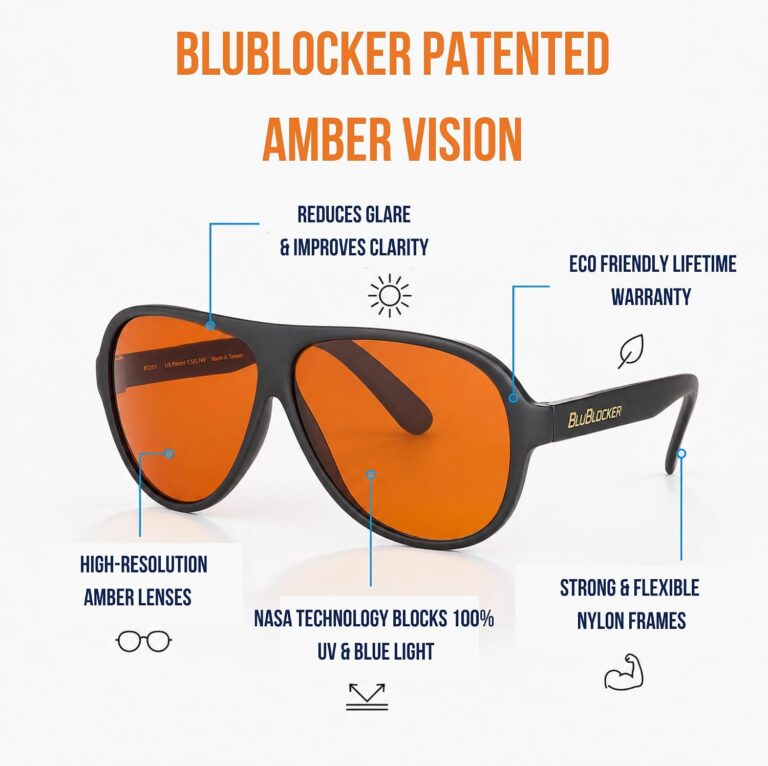 BluBlocker Original Aviator Sunglasses | Retro | Blocks 100% of Blue & UV light | For Men & Women | Reduce Glare & Eye Stress