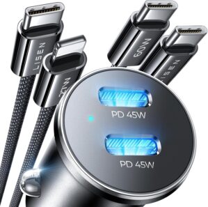 LISEN 90W Car Charger USB C Fast Ch...
