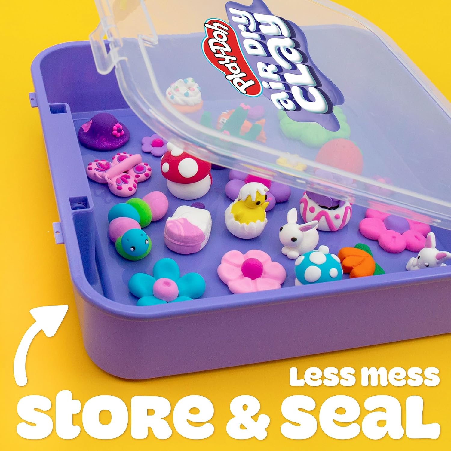 Play-Doh Air Dry Clay Case, Scented Variety Pack, 13 Air-Dry Clays, Fun Molds, Wiggly Eyes, and Sculpting Tool, Arts and Crafts Supplies, Modeling Clay, Fun Kids Activities, Pottery - Image 5