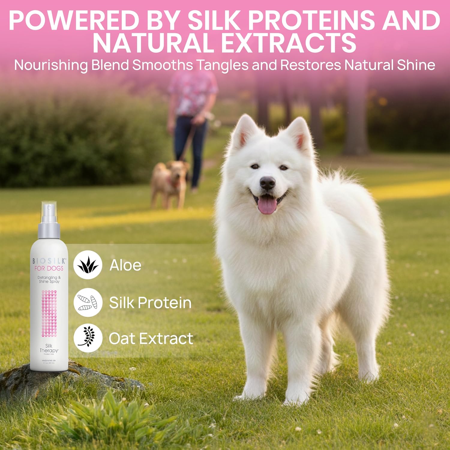 BioSilk for Dogs Silk Therapy Detangling and Shine Spray, 8 Fl Oz - Image 7