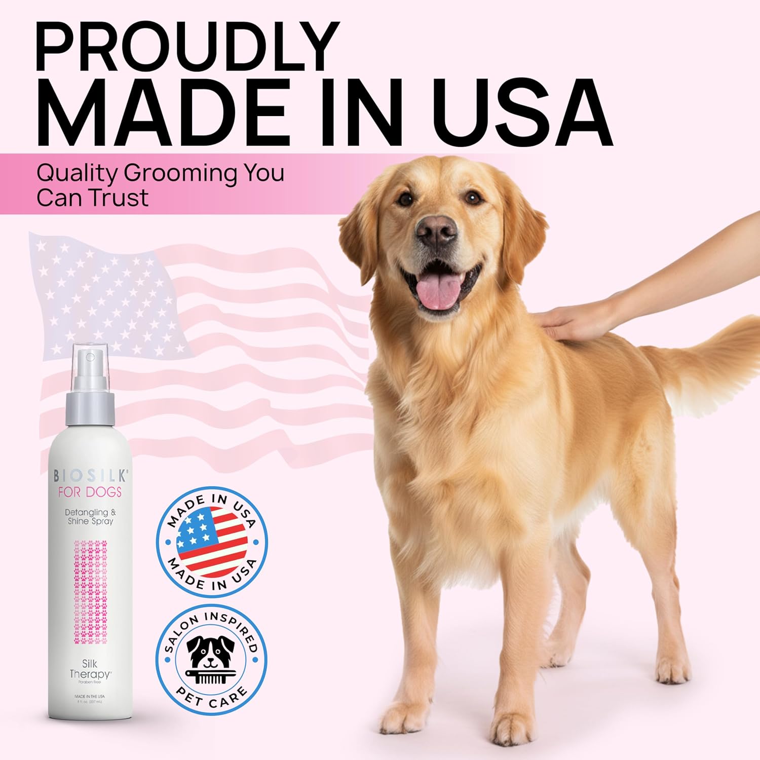 BioSilk for Dogs Silk Therapy Detangling and Shine Spray, 8 Fl Oz - Image 13