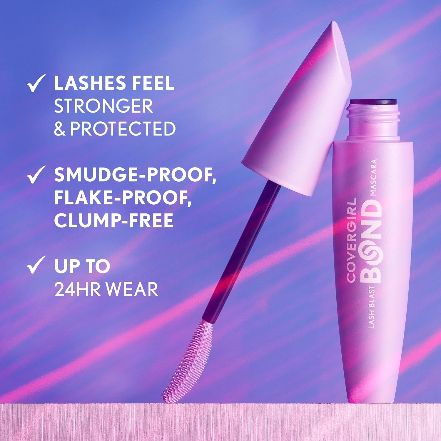 COVERGIRL Lash Blast Bond Volume Mascara - 800 - Extreme Black, Bonding Complex to Condition & Nourish Lashes, Smudge-Proof, Clump-Free, Volumizing, Vegan Formula - Image 7