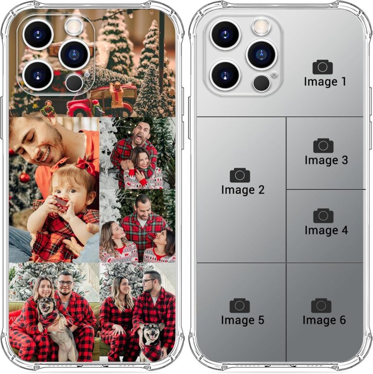 Custom Picture Phone Case for iPhone 17 16 15 14 13 12 11 (Air/Pro Max/Pro/Plus/Mini) - Customized Personalized Four-Corner Airbag is Shock-Resistant,Anti-Drop,Soft Protective TPU Clear Case