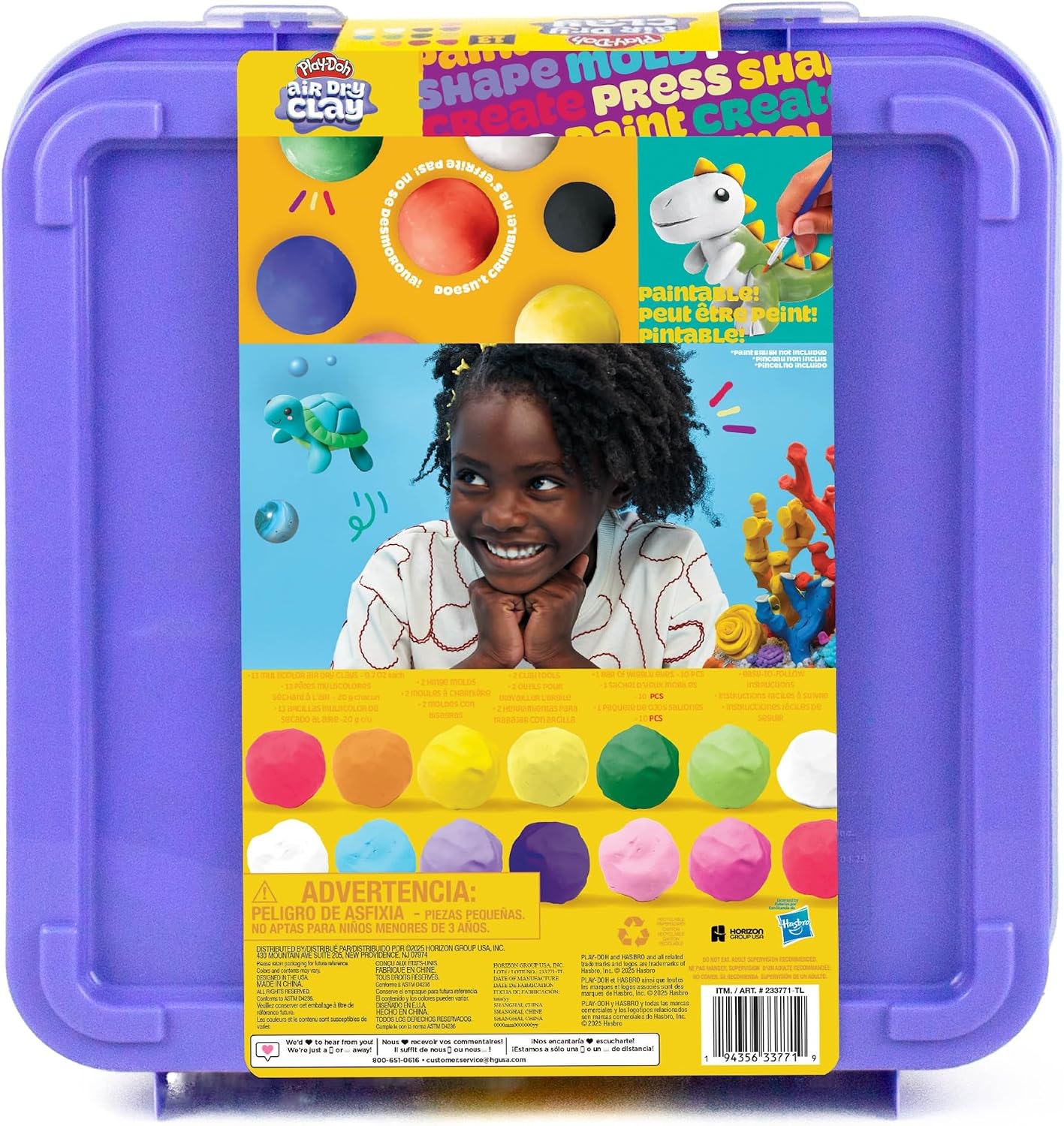 Play-Doh Air Dry Clay Case, Scented Variety Pack, 13 Air-Dry Clays, Fun Molds, Wiggly Eyes, and Sculpting Tool, Arts and Crafts Supplies, Modeling Clay, Fun Kids Activities, Pottery - Image 11