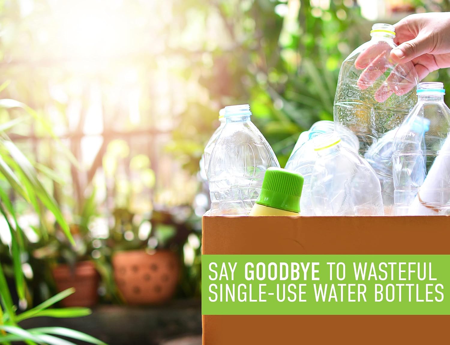 REDUCE WaterWeek Reusable Water Bottle Set, 20oz – Plastic Reusable Water Bottle Set of 5, Plus Fridge Tray – BPA-Free, Leak Proof Twist Off Cap – Trek - Image 6