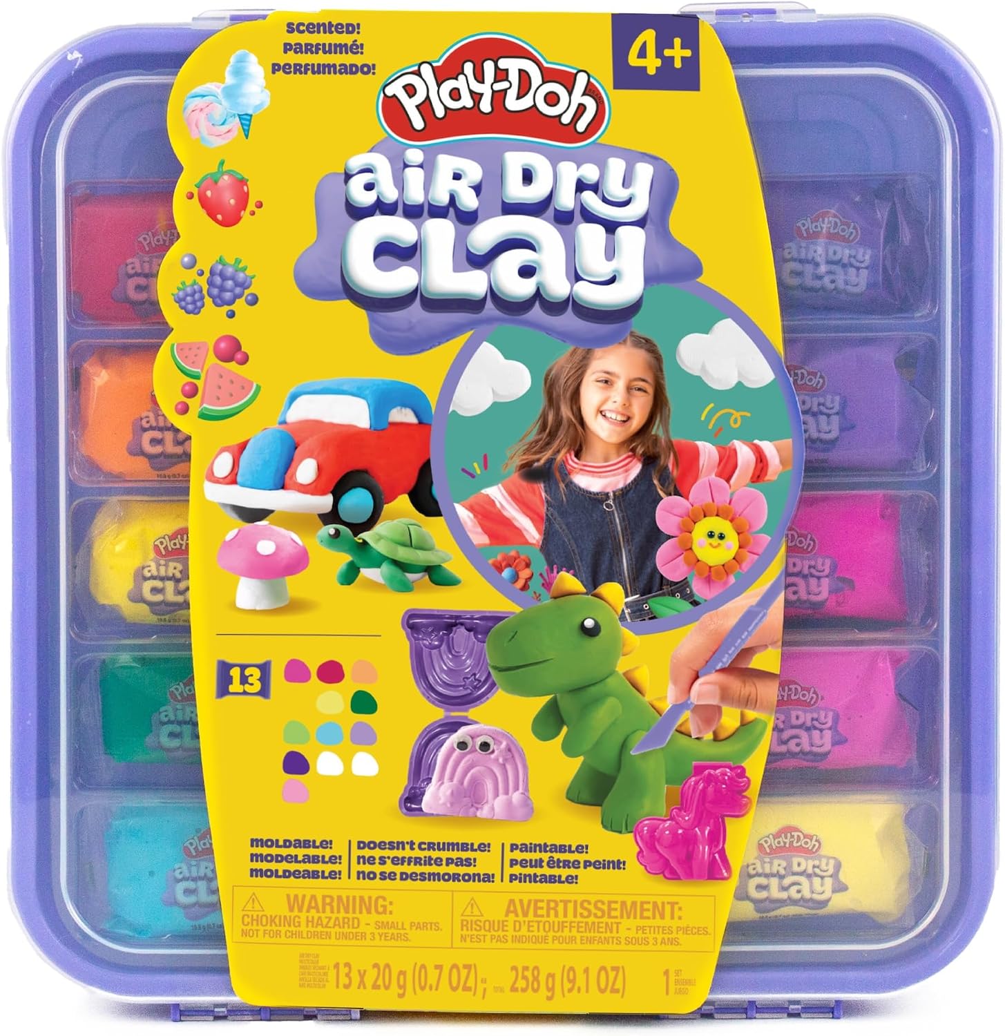 Play-Doh Air Dry Clay Case, Scented Variety Pack, 13 Air-Dry Clays, Fun Molds, Wiggly Eyes, and Sculpting Tool, Arts and Crafts Supplies, Modeling Clay, Fun Kids Activities, Pottery - Image 9