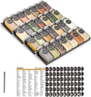 SpaceAid Spice Drawer Organizer wit...