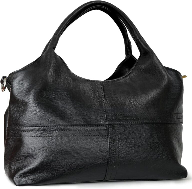 KOGTLA Medium Vegan Leather Purses for Women with Detachable Satchel Strap, Ladies Handbags, Tote Hobo Bags with Two-Handle