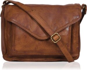 Ozora Genuine Leather Crossbody Pur...