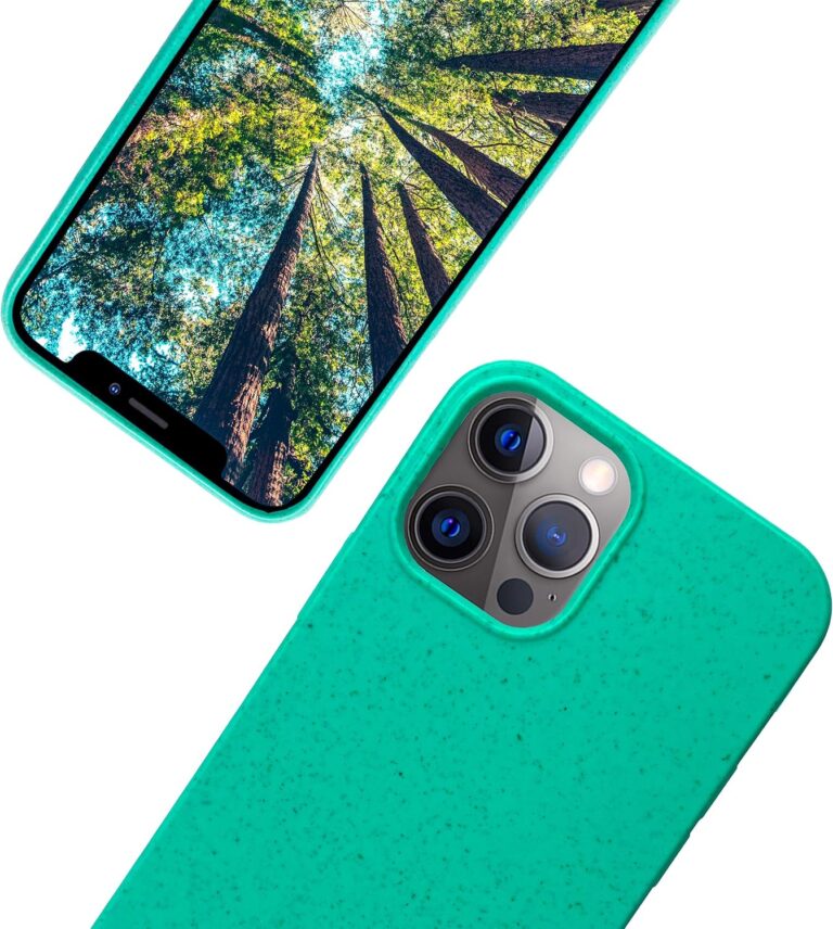 eplanita Eco Mobile Phone Case Compatible with iPhone 12 and 12 Pro, Plant Fiber, Drop Protection Cover, Durable and Sustainable (for iPhone 12/12 Pro, Mint)