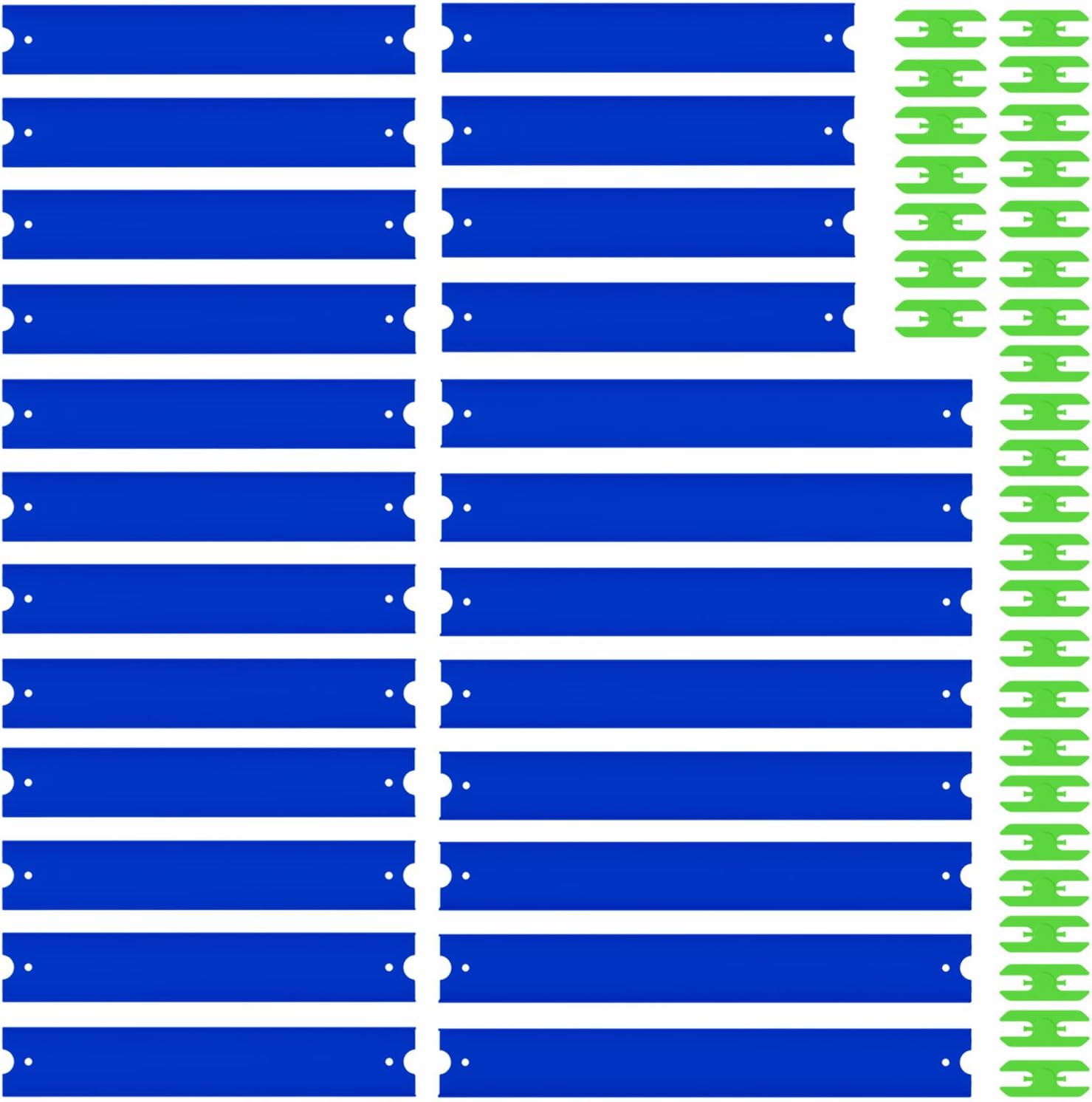 Straight Track Pieces Compatible with Hot Wheels - 24-Piece Extension Pack for 1:64 Scale Racing (20 Feet Total) - Blue Straight Tracks & Connectors