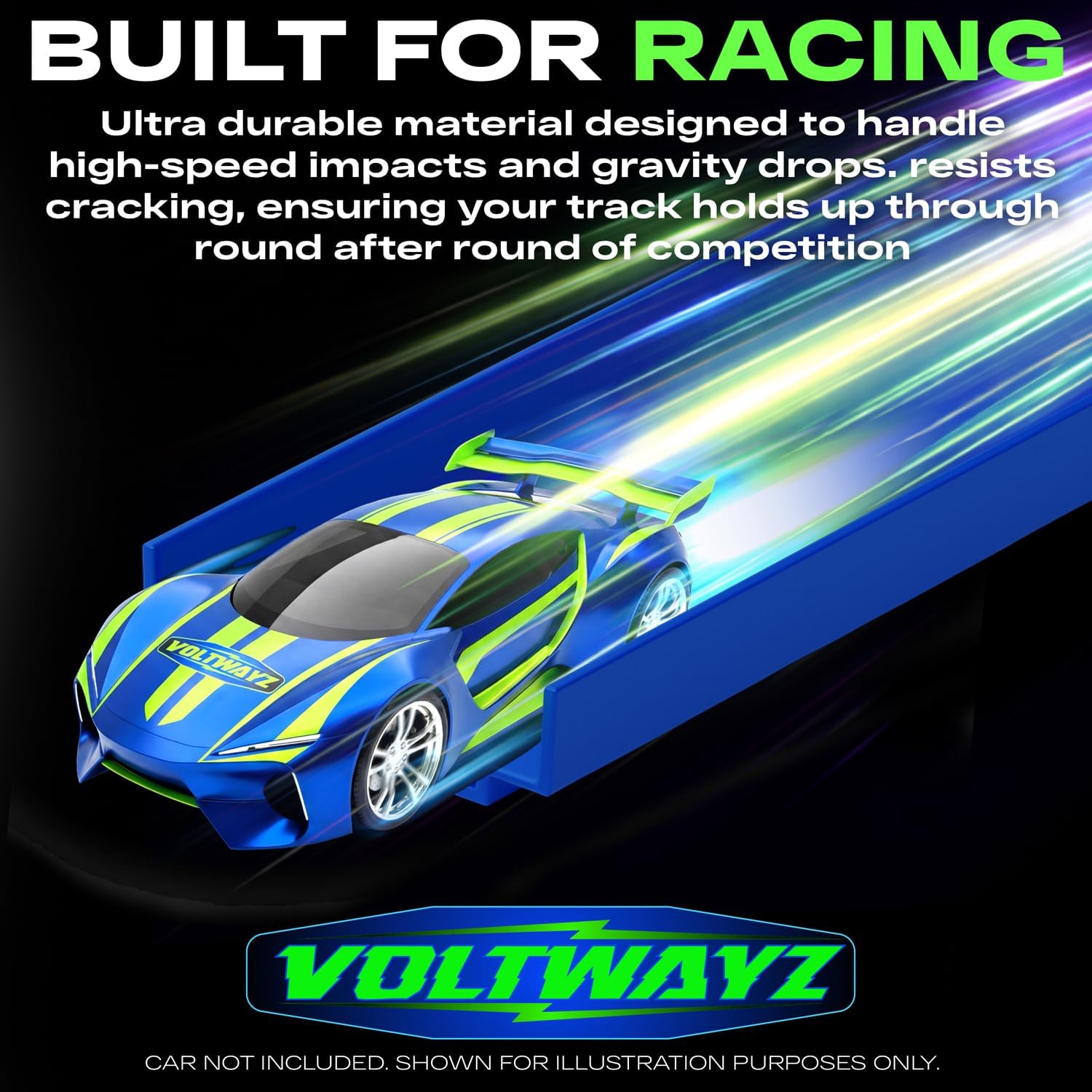 Straight Track Pieces Compatible with Hot Wheels - 24-Piece Extension Pack for 1:64 Scale Racing (20 Feet Total) - Blue Straight Tracks & Connectors - Image 4