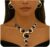 Gold Jewelry Set for Women Chunky Acrylic Statement Necklace Earrings Sets