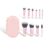 10 Pcs Mini Travel Makeup Brush Set with Pouch, Portable Pink Cosmetic Brushes for Foundation, Blush, Eyeshadow, On The Go Essentials for Women & Girls
