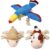 Sedioso Dog Toys Set, Large Dogs Toy, Stuffed Animal Dog Chew Toy, Soft Plush Dogs Toys Pack for Small. Middle, Large Breed(3-Pack, Cow)