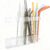 Acrylic Straw Holder for Cabinet Door – Child-Safe Organizer & Dispenser with Smooth Rounded Edges for Kitchen Accessories Storage, Adhesive Circles Included (Clear Transparent)
