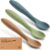 KeaBabies Silicone Baby Spoons Self Feeding 6-12 months, 3-Pack (Desert)