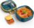 PEDECO Single-Layer Bento Lunch Box for Kids & Adults with Removable Stainless Steel Lunch Container,Dressing Container,BPA-Free,Dishwasher Safe – Includes Utensil(Blue,Non-Insulated)