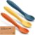 KeaBabies Silicone Baby Spoons Self Feeding 6-12 months, 3-Pack (Valiant)