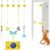 Potaroma Interactive Cat Feather Toys 5 Pcs, Cat Teaser Retractable Hanging Indoor Kitten Play Chase Exercise, Mental Physical Stimulation for All Breeds and Species