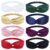 Lawie 8 Pack Satin Silk Headbands for Women Cross Scarf Hair Bands Elastic Scarves Turban Hair Accessories for Yoga Sports Washing Face Soft Non-slip Fashion Head Wraps (Multi Colors Set 1)