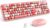 MOFII Wireless Keyboard and Mouse Combo, Pink Wireless Keyboard, 2.4GHz Retro Full Size with Number Pad & Cute Mouse for Computer PC Laptop Windows XP/7/8/10 (Pink-Colorful)